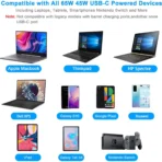 Chromebook Chargers 65W 20V USB-C Laptop Charger AC Adapter for Dell/HP/Lenovo/Asus/Acer/MacBook/Samsung Chrombook Charger Fast Charging Type C Power Cord Supply - Image 5