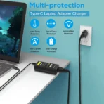 65W USB-C Charger Type C Port Adapter, for Thinkpad/Yoga, Dell, Chromebook 3100, Latitude 5420, Acer, Google Series Type C Charger Fast Charging - Image 7