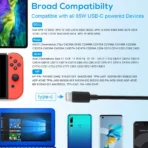 65W USB-C Charger Type C Port Adapter, for Thinkpad/Yoga, Dell, Chromebook 3100, Latitude 5420, Acer, Google Series Type C Charger Fast Charging - Image 4