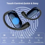 ETEPEHI Wireless Earbuds, Bluetooth 5.4 Open Ear Earbuds with Full-Color LCD Touchscreen Charging Case, 48H Playtime, Bluetooth Headphones for Running Workout Sports - Image 4