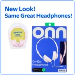 onn On-Ear Headphones, Pink - Image 3