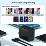 Type C Charger Fast Charging 45W USB C Wall Charger Block Adapter and 6ft Android Phone Charger Cable Cord for Samsung Galaxy S23 Ultra/S23+/S23 Plus/S22/S21+/S20/S10/Z Flip 3/Note20/Note10+ - Image 3