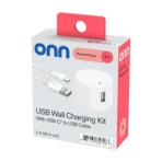 onn 12W Single USB-A Port Wall Charger with 3ft USB-C to USB Cable, Foldable Plug, White - Compatible with iPhone 17/16/15 Series, Samsung Galaxy, Google Pixel, and more - Image 7